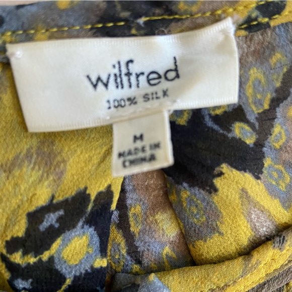Aritzia WILFRED Giffard 100% Silk Blouse - Medium, Abstract Floral Pattern, EUC - Picture 4 of 8